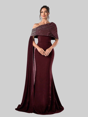 Vestido de Festa Longo 2 em 1 Capa Paetê Voluz