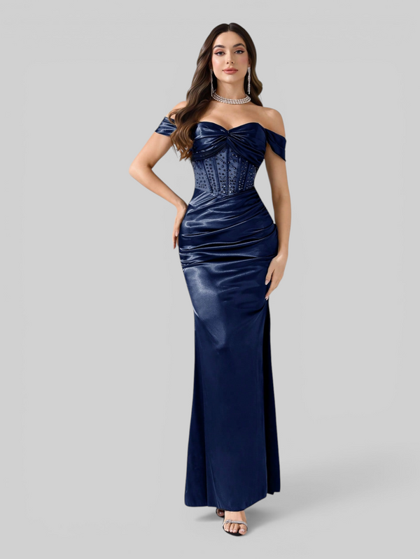 Vestido de Festa Longo Acetinado Fascinio