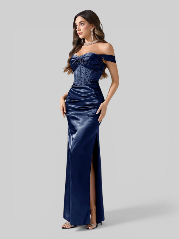 Vestido de Festa Longo Acetinado Fascinio