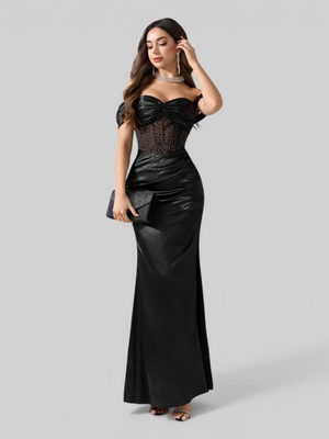 Vestido de Festa Longo Acetinado Fascinio