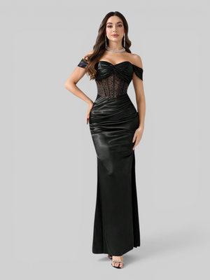 Vestido de Festa Longo Acetinado Fascinio