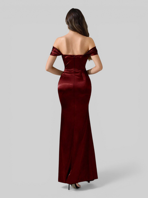Vestido de Festa Longo Acetinado Fascinio