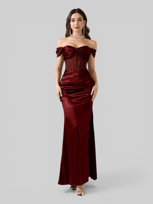 Vestido de Festa Longo Acetinado Fascinio