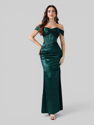 Vestido de Festa Longo Acetinado Fascinio