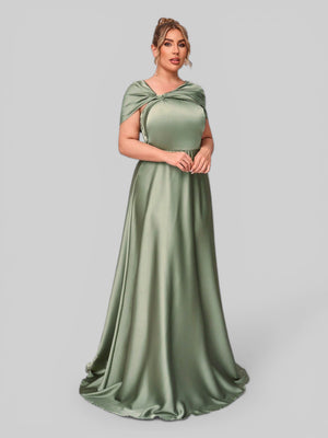 Vestido de Festa Longo Assimétrico