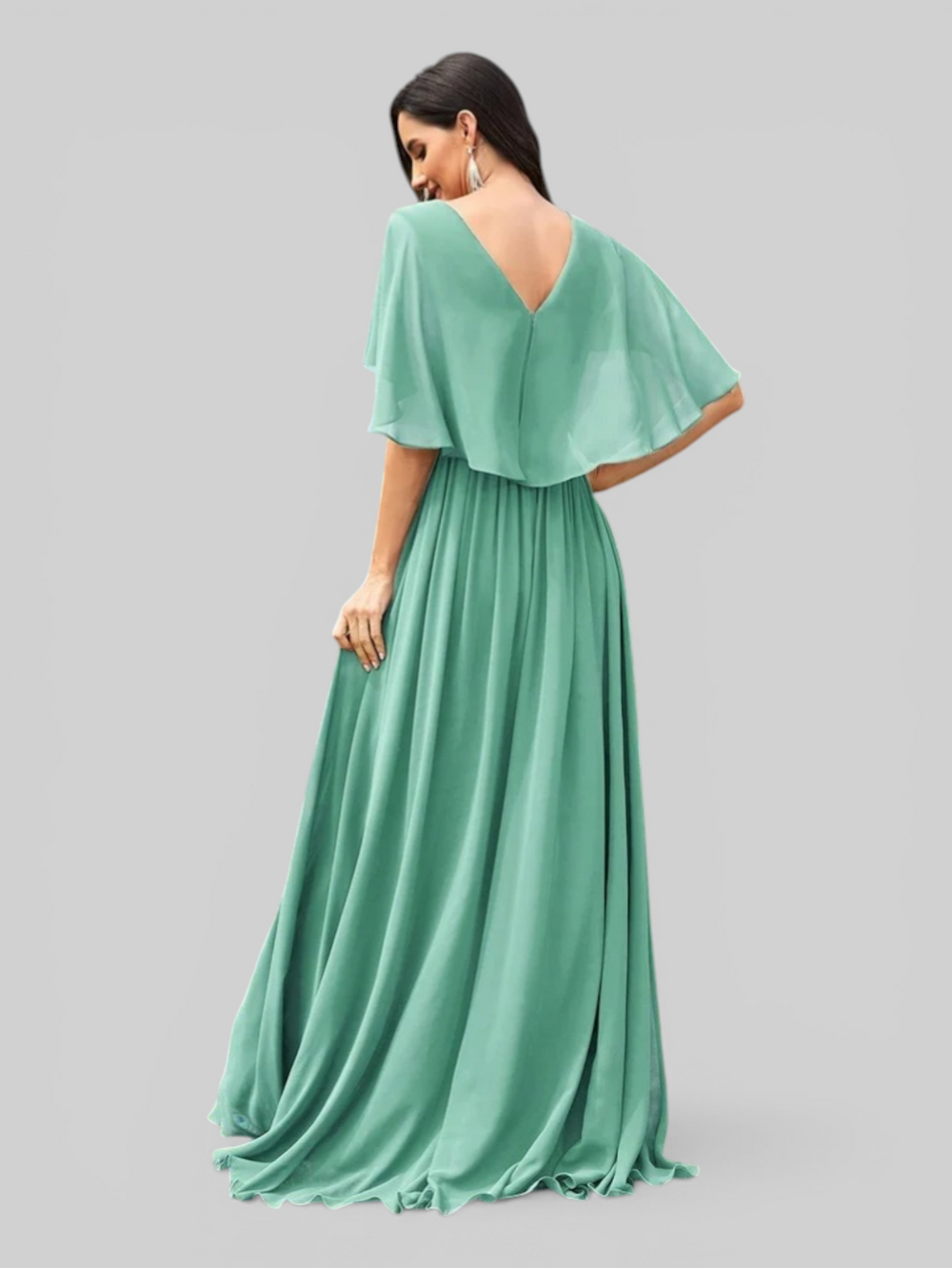 Vestido de Festa Longo Bordado Fluidez