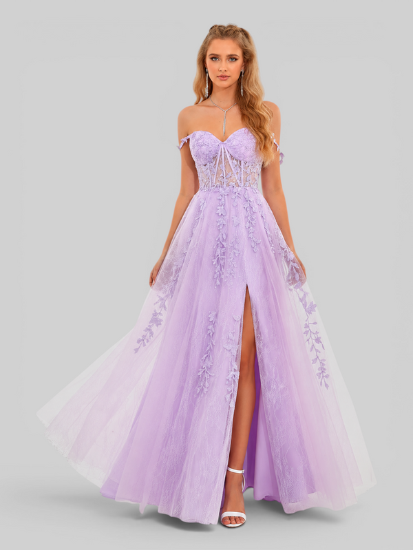 Vestido de Festa Longo Bordado com Fenda Debut