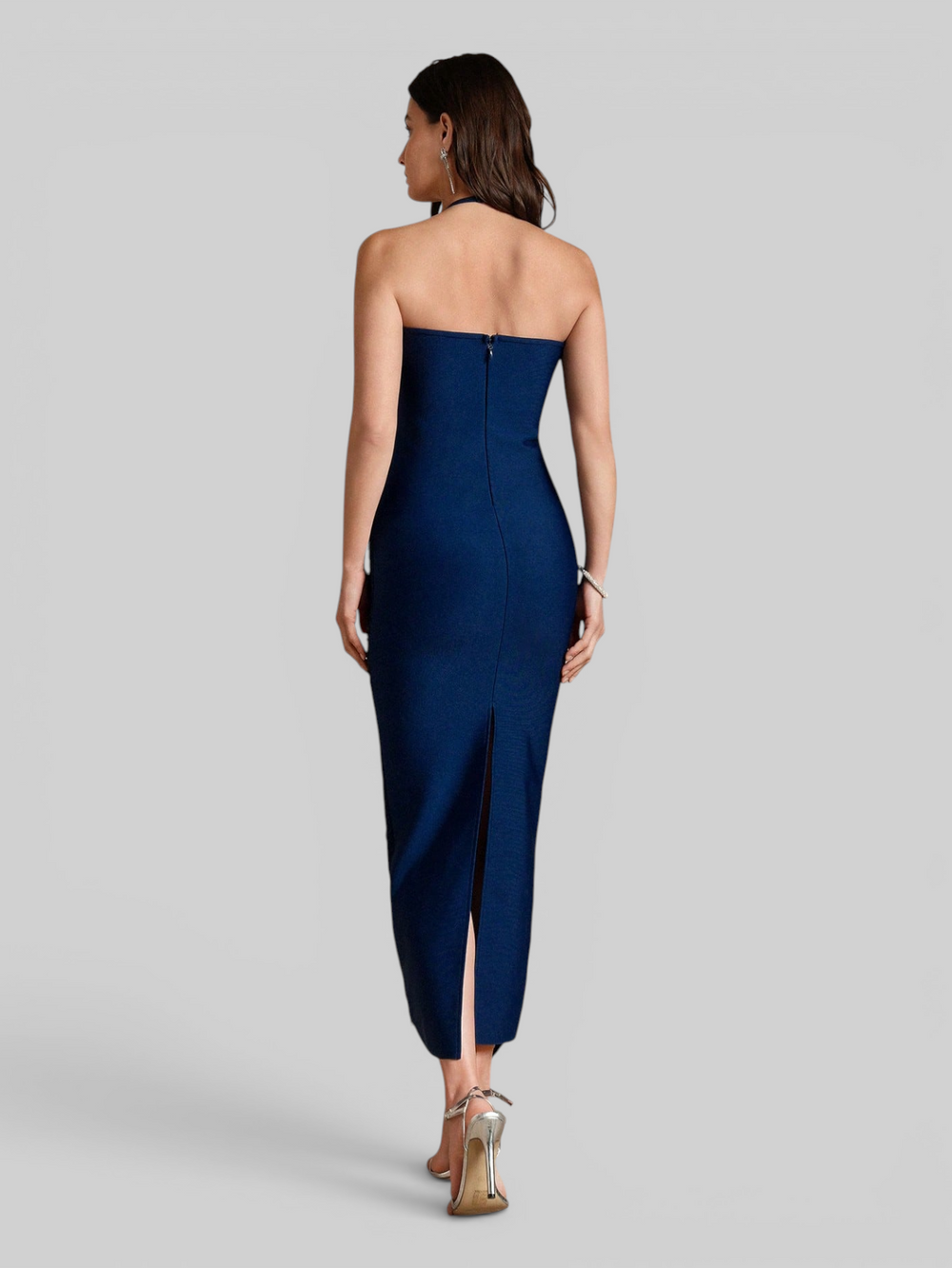 Vestido de Festa Longo Franjas em Ondas Cannes Anne