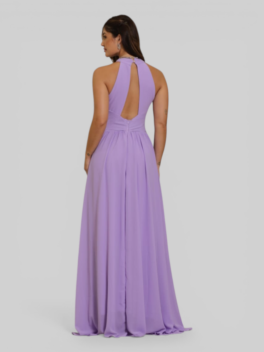 Vestido de Festa Longo Gola Halter Antonietta