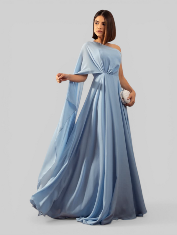 Vestido de Festa Longo Nula Manga Aurora
