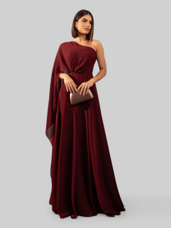 Vestido de Festa Longo Nula Manga Aurora