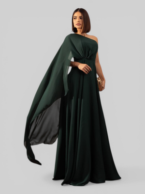 Vestido de Festa Longo Nula Manga Aurora
