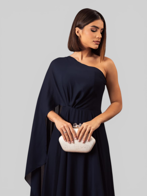 Vestido de Festa Longo Nula Manga Aurora