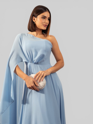 Vestido de Festa Longo Nula Manga Aurora