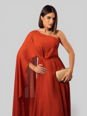 Vestido de Festa Longo Nula Manga Aurora