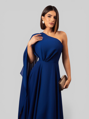 Vestido de Festa Longo Nula Manga Aurora