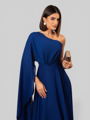 Vestido de Festa Longo Nula Manga Aurora
