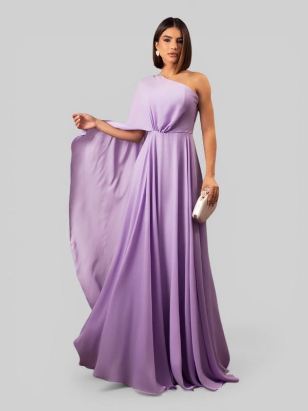 Vestido de Festa Longo Nula Manga Aurora