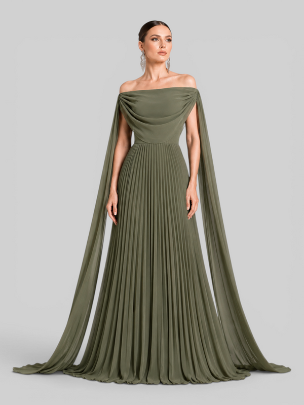Vestido de Festa Longo Premium com Capa Allure