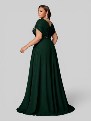 Vestido de Festa Longo Plus Size Premium Paetê Dress