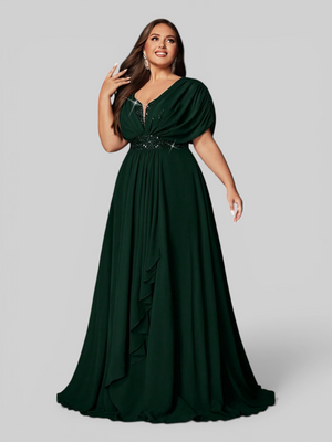 Vestido de Festa Longo Plus Size Premium Paetê Dress