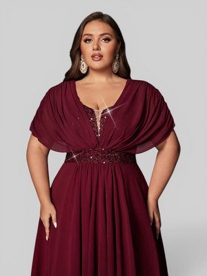 Vestido de Festa Longo Plus Size Premium Paetê Dress