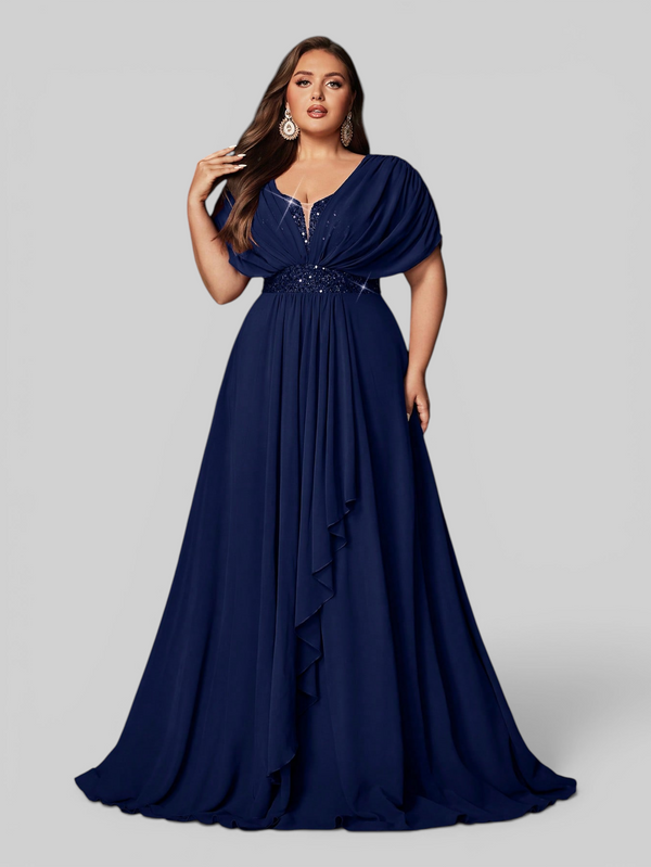 Vestido de Festa Longo Plus Size Premium Paetê Dress