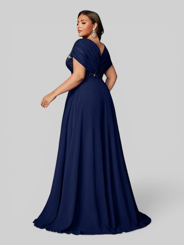 Vestido de Festa Longo Plus Size Premium Paetê Dress