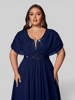 Vestido de Festa Longo Plus Size Premium Paetê Dress