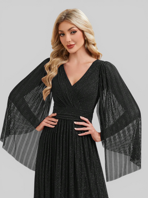 Vestido de Festa Longo Plus Size com Capa Ambrôle