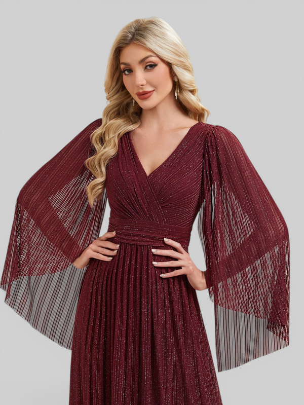 Vestido de Festa Longo Plus Size com Capa Ambrôle