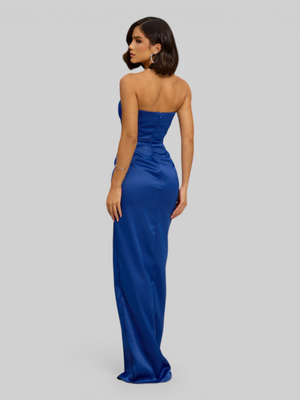Vestido de Festa Longo Premium Plissado Leque