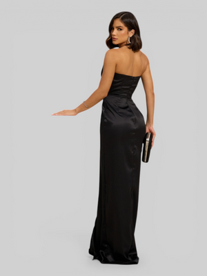 Vestido de Festa Longo Premium Plissado Leque