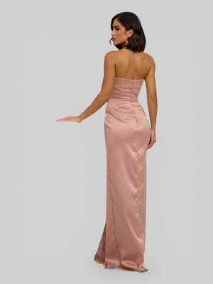 Vestido de Festa Longo Premium Plissado Leque
