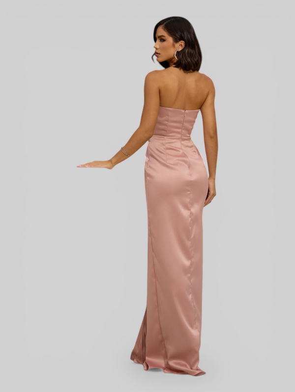 Vestido de Festa Longo Premium Plissado Leque