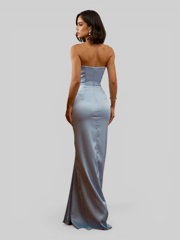 Vestido de Festa Longo Premium Plissado Leque