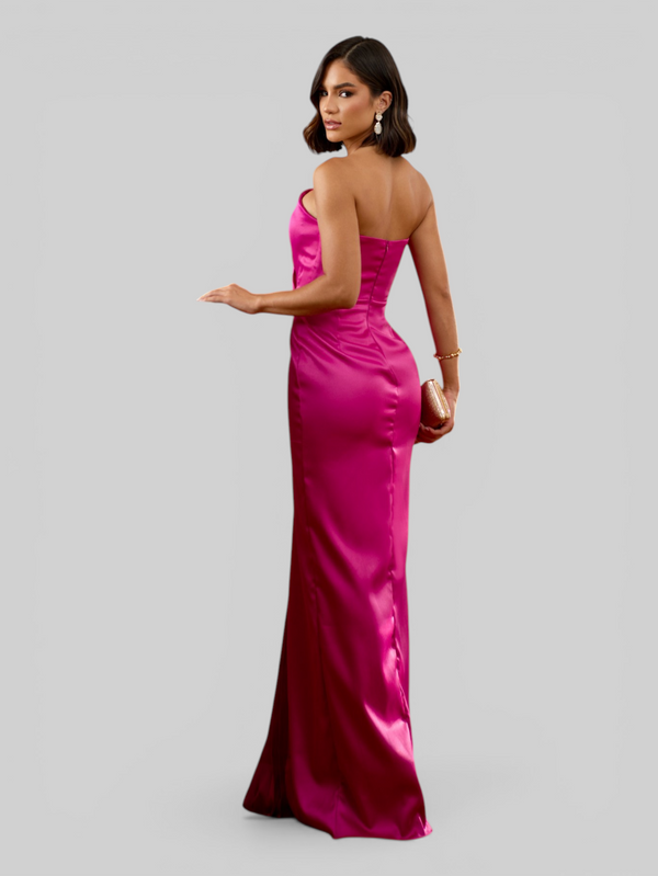 Vestido de Festa Longo Premium Plissado Leque