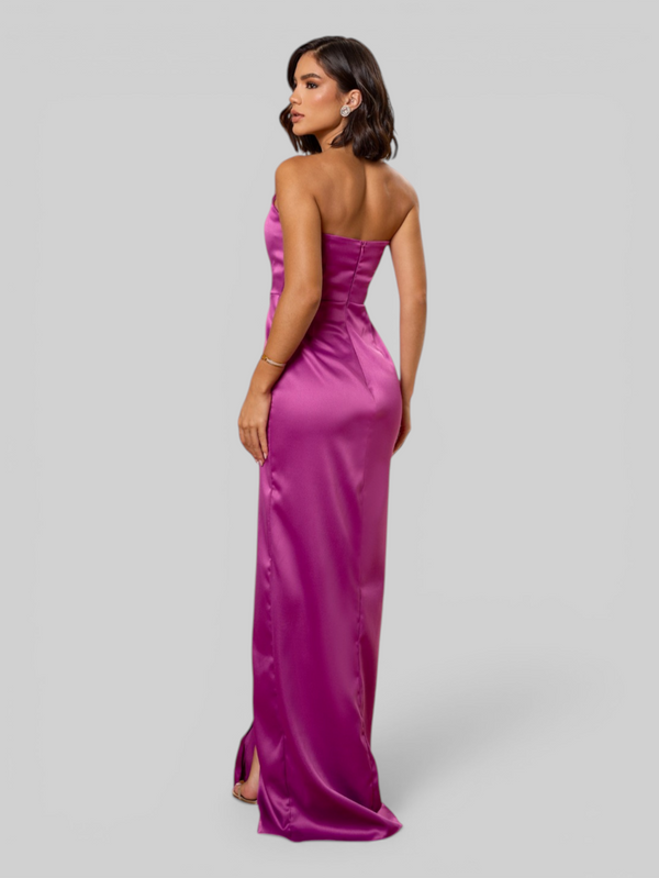 Vestido de Festa Longo Premium Plissado Leque