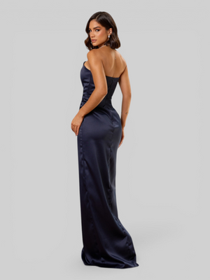 Vestido de Festa Longo Premium Plissado Leque