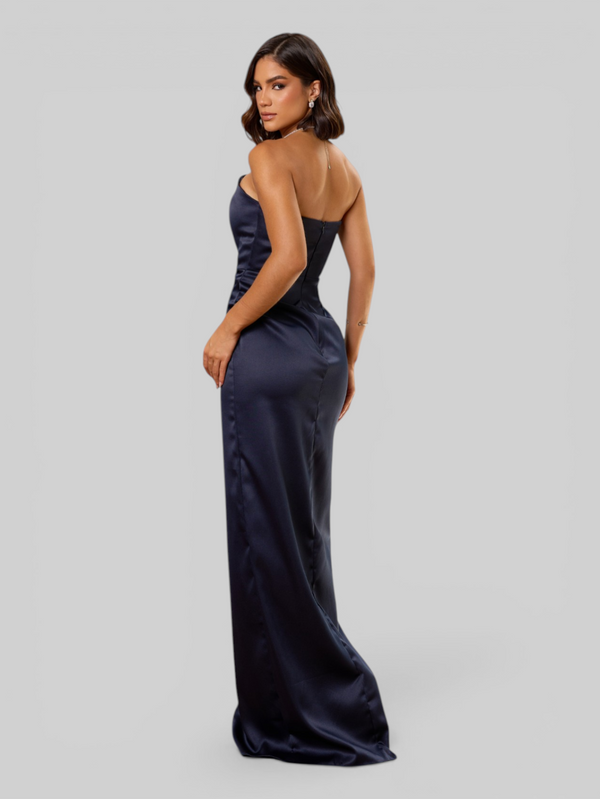 Vestido de Festa Longo Premium Plissado Leque