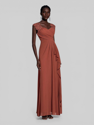 Vestido de Festa Longo Renda Majeste
