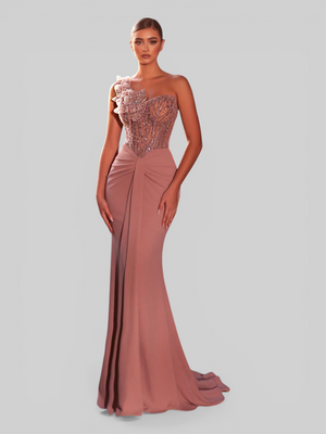 Vestido de Festa Longo Super Luxo Sereia Firenza