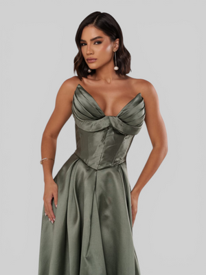 Vestido de Festa Longo Tomara que Caia Scarlet Corset