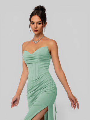 Vestido de Festa Longo Tomara que Caia com Fenda Sensation