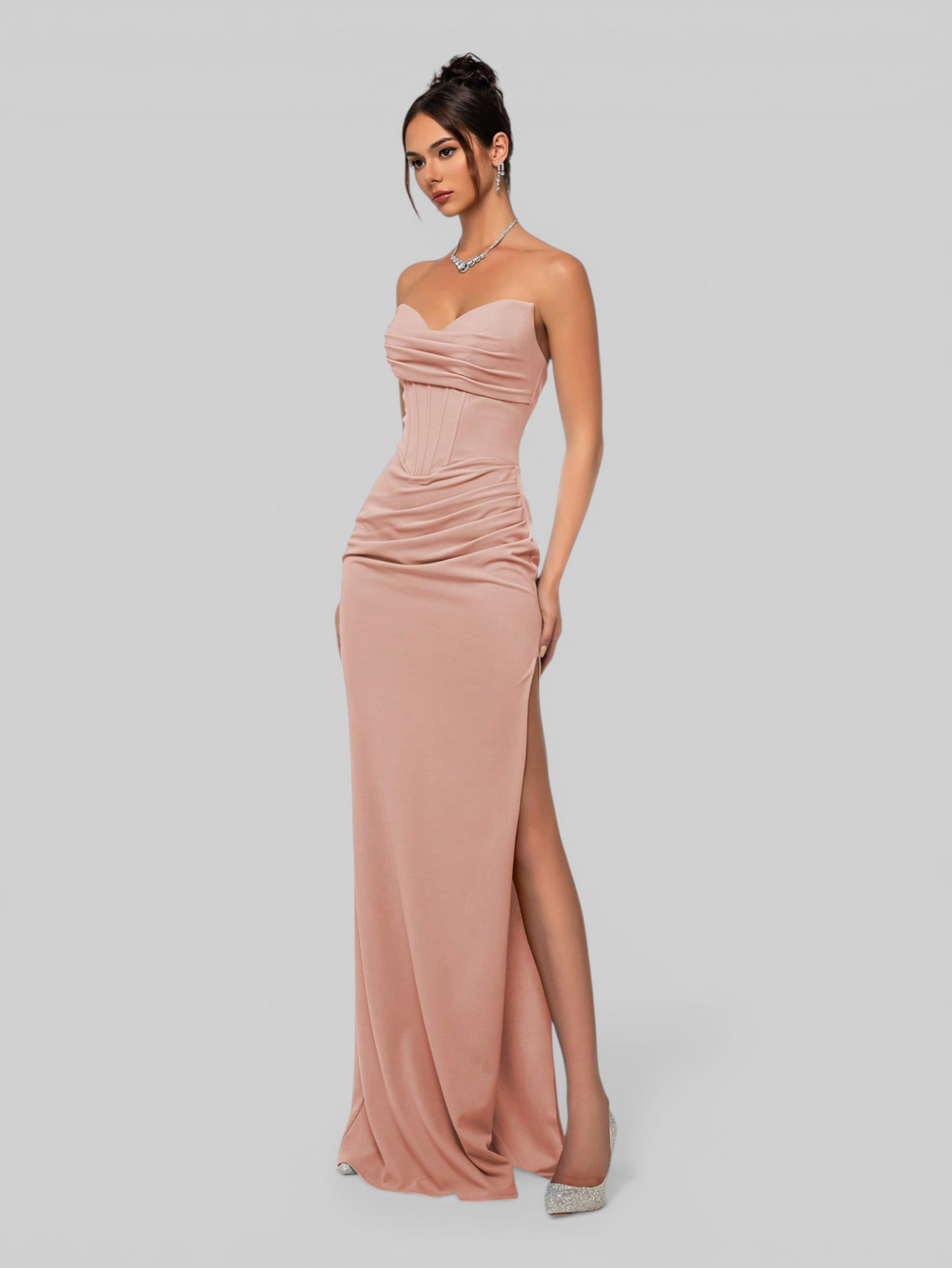 Vestido de Festa Longo Tomara que Caia com Fenda Sensation