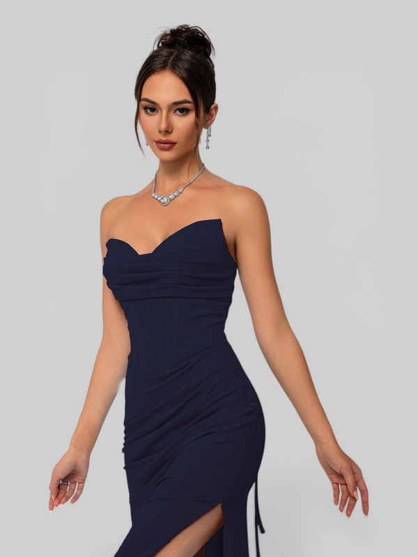 Vestido de Festa Longo Tomara que Caia com Fenda Sensation