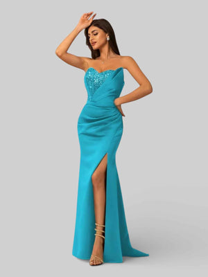 Vestido de Festa Longo Tomara que Caia com Paetê Seller