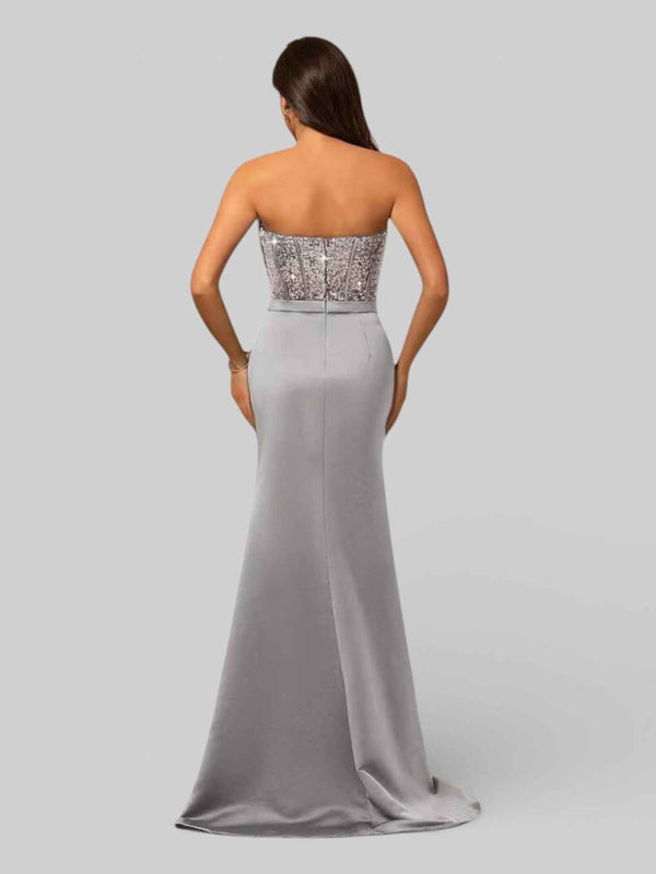 Vestido de Festa Longo Tomara que Caia com Paetê Seller