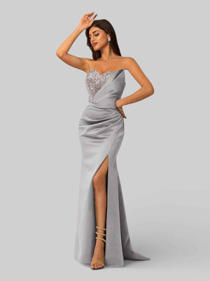 Vestido de Festa Longo Tomara que Caia com Paetê Seller