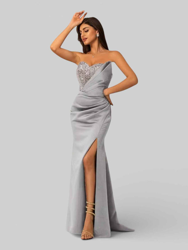 Vestido de Festa Longo Tomara que Caia com Paetê Seller
